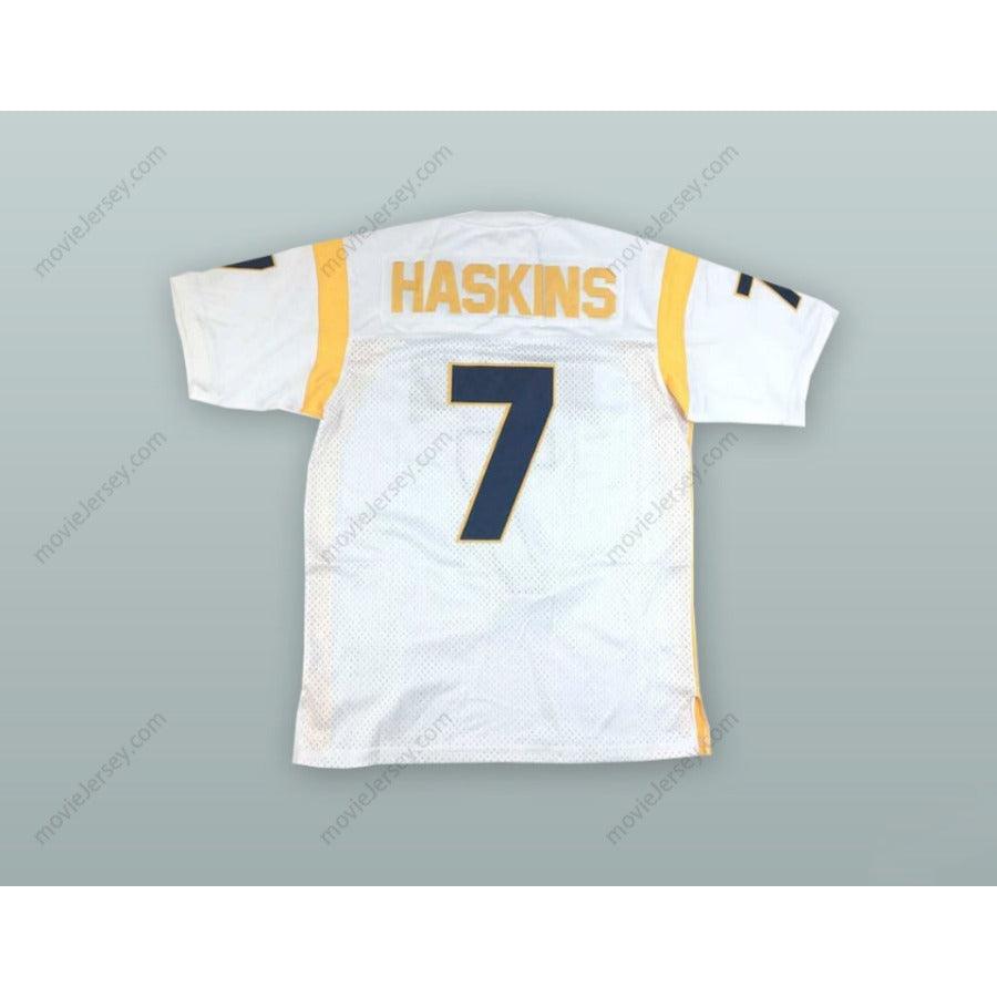 CUSTOM ANY Name Number DWAYNE HASKINS 7 SCHOOL BULLDOGS WHITE FOOTBALL JERSEY Top Stitched S-6XL