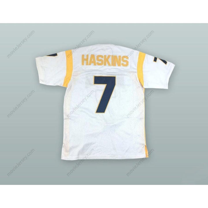CUSTOM ANY Name Number DWAYNE HASKINS 7 SCHOOL BULLDOGS WHITE FOOTBALL JERSEY Top Stitched S-6XL