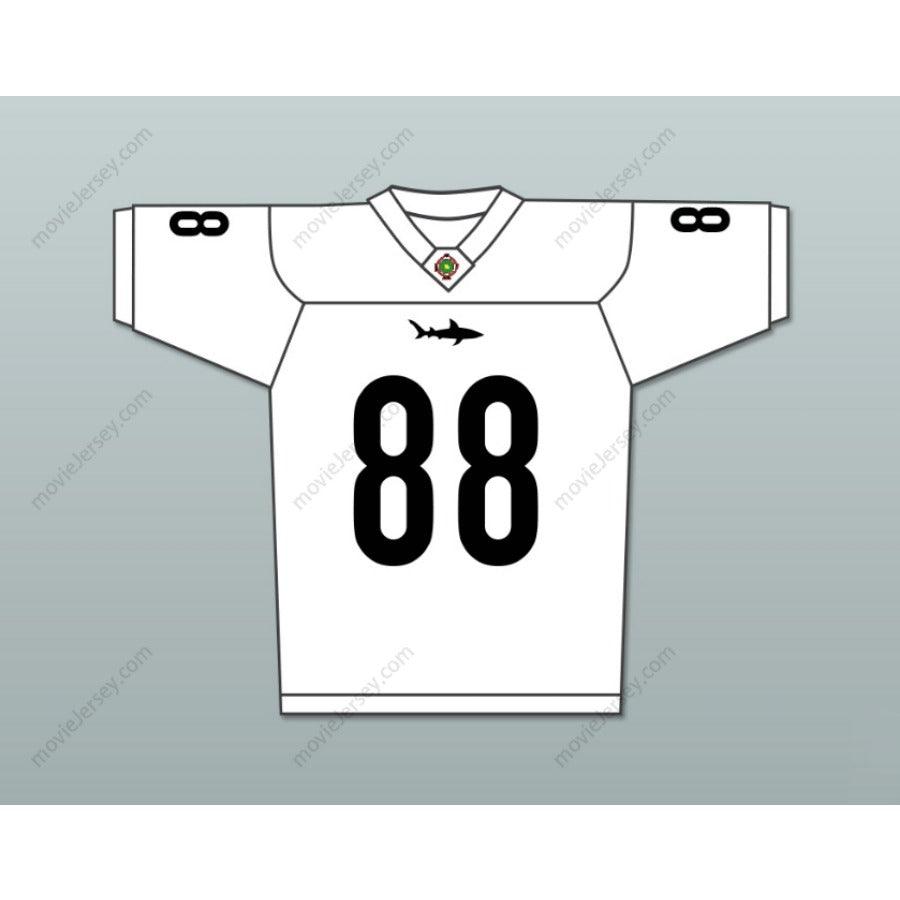 CUSTOM ANY Name Number JIMMY SANDERSON 88 MIAMI SHARKS WHITE TRIM Football Jersey Top Stitched S-6XL