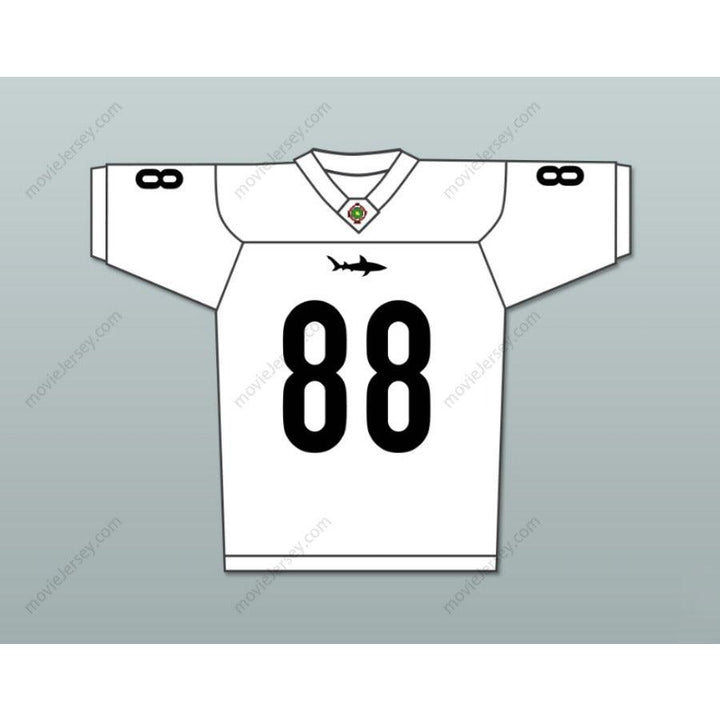 CUSTOM ANY Name Number JIMMY SANDERSON 88 MIAMI SHARKS WHITE TRIM Football Jersey Top Stitched S-6XL