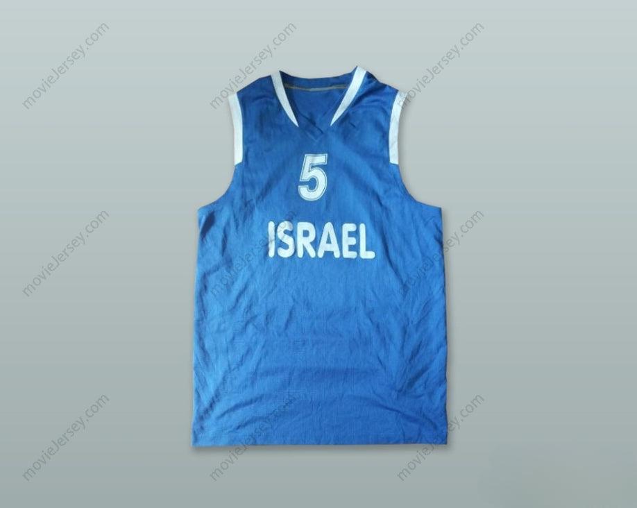 CUSTOM ANY Name Number NAOR SHARON 5 ISRAEL BLUE BASKETBALL JERSEY Top Stitched S-6XL