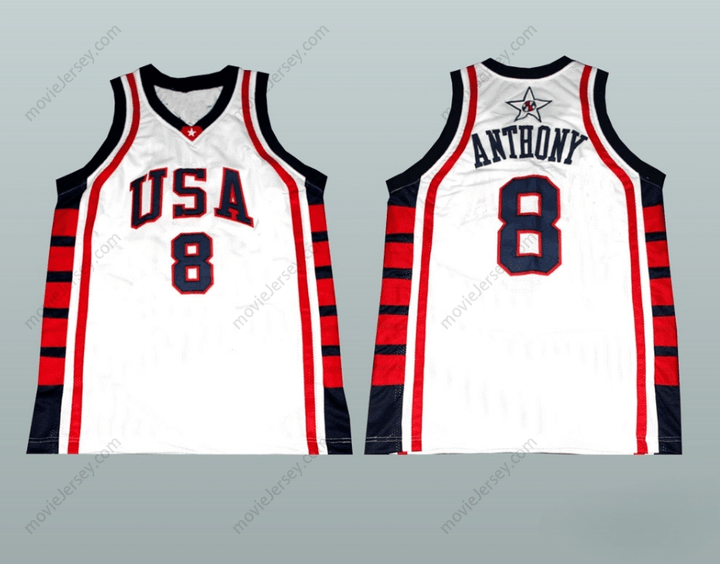 CUSTOM ANY Name Number CARMELO ANTHONY USA NATIONAL TEAM BASKETBALL JERSEY ANY PLAYER OR NUMBER Top Stitched S-6XL
