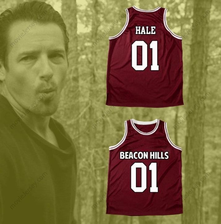 CUSTOM ANY Name Number PETER HALE 01 BEACON HILLS BASKETBALL JERSEY TEEN WOLF Top Stitched S-6XL