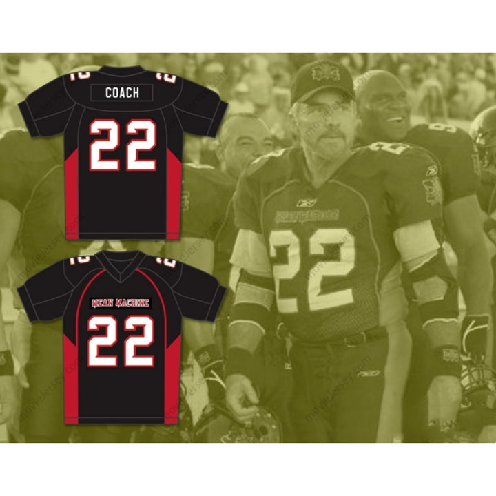 CUSTOM ANY Name Number BURT REYNOLDS 22 COACH NATE SCARBOROUGH MEAN MACHINE CONVICTS Football Jersey Top Stitched S-6XL