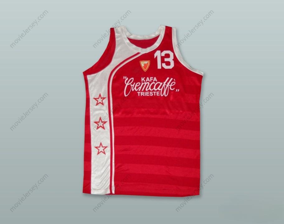 CUSTOM ANY Name Number RED STAR BELGRADE SERBIA YUGOSLAVIA 13 RED BASKETBALL JERSEY Top Stitched S-6XL