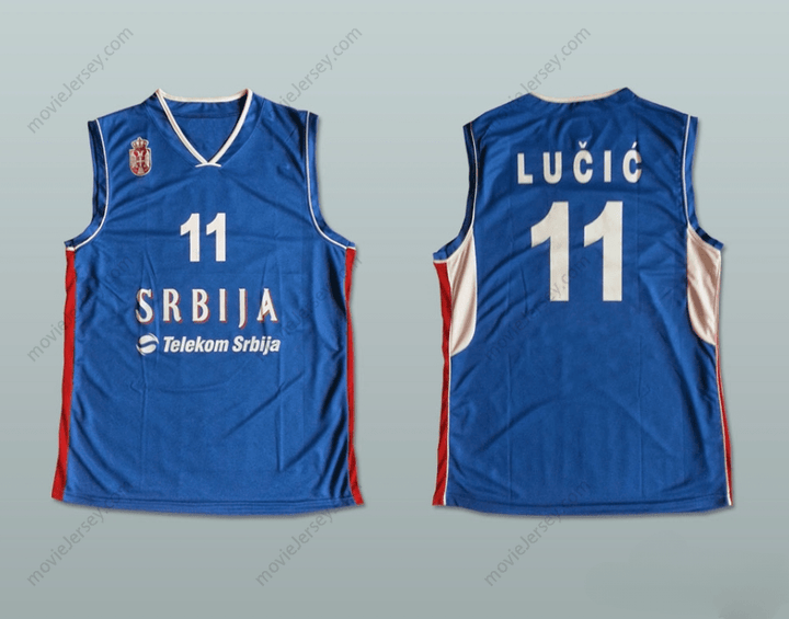 CUSTOM ANY Name Number VLADIMIR LUCIC 11 SERBIA BASKETBALL JERSEY STITCH SEWN Top Stitched S-6XL