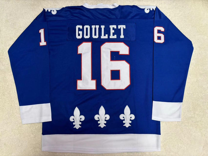 Custom Any Name Number MICHEL GOULET 16 QUEBEC NORDIQUES HOCKEY JERSEY Top Stitched S-6XL