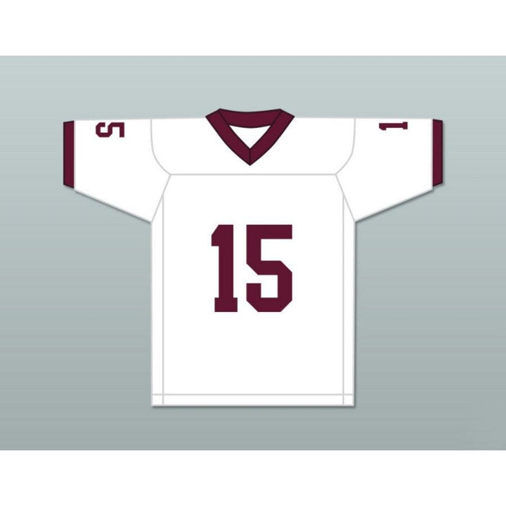 CUSTOM ANY Name Number WHITE PLAYER 15 BRISTOL CENTRAL RAMS MAROON Football Jersey Top Stitched S-6XL