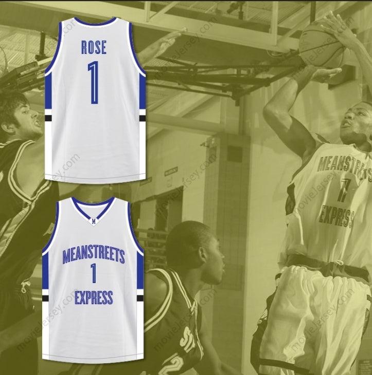 CUSTOM ANY Name Number DERRICK ROSE 1 MEAN STREETS EXPRESS BASKETBALL JERSEY Top Stitched S-6XL