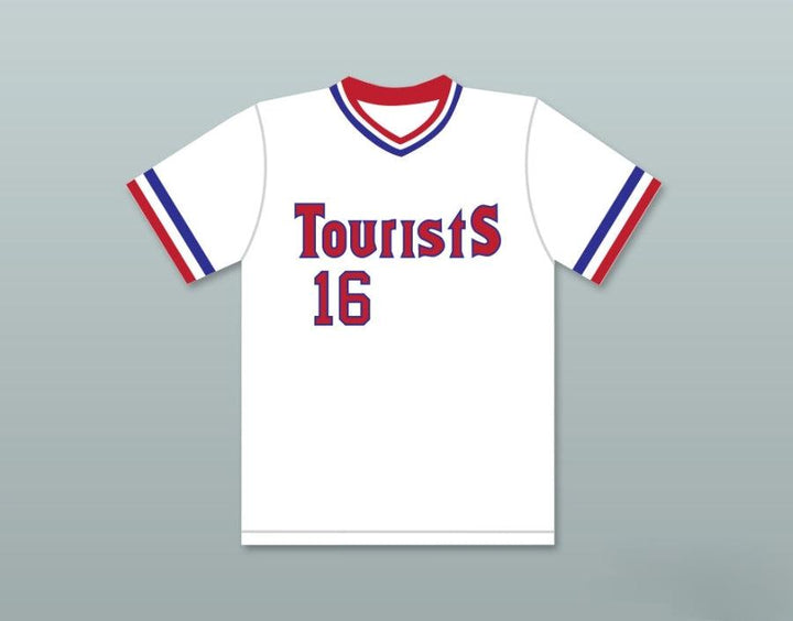 Custom Any Name Number CRASH DAVIS 16 TOURISTS BASEBALL JERSEY BULL  Top Stitched S-6XL