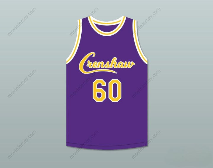 CUSTOM ANY Name Number NIPSEY HUSSLE 60 CRENSHAW PURPLE BASKETBALL JERSEY 1 Top Stitched S-6XL