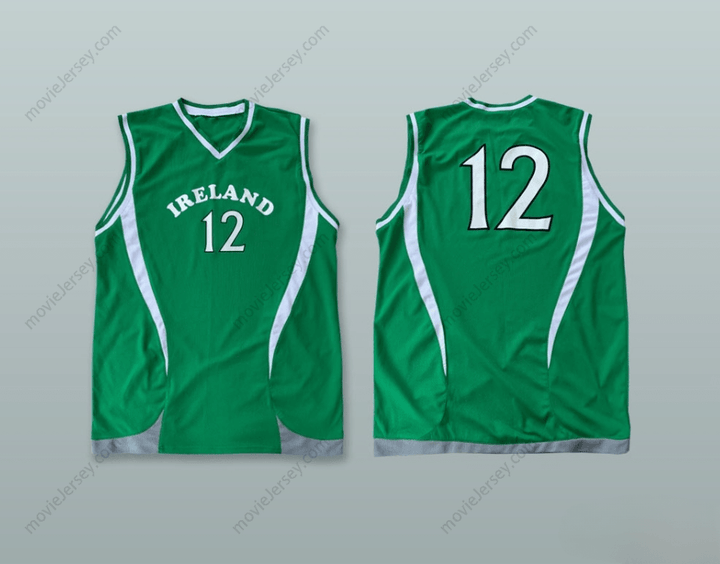 CUSTOM ANY Name Number  IRELAND NATIONAL TEAM 12 GREEN BASKETBALL JERSEY Top Stitched S-6XL