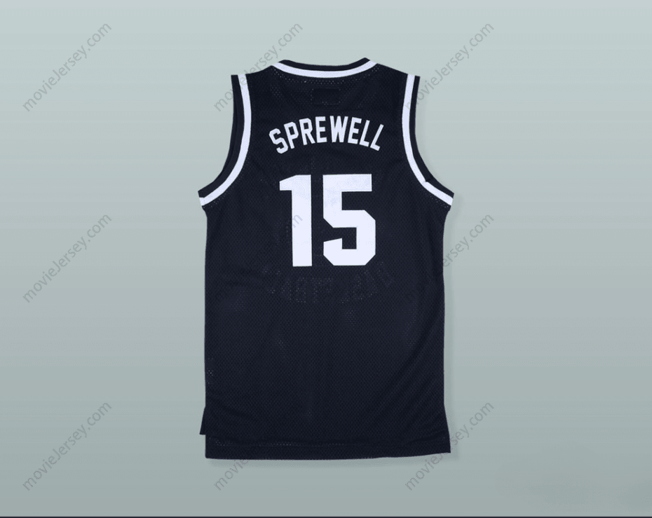 CUSTOM ANY Name Number LATRELL SPREWELL 15  HIGH SCHOOL PURGOLDERS BASKETBALL JERSEY Top Stitched S-6XL