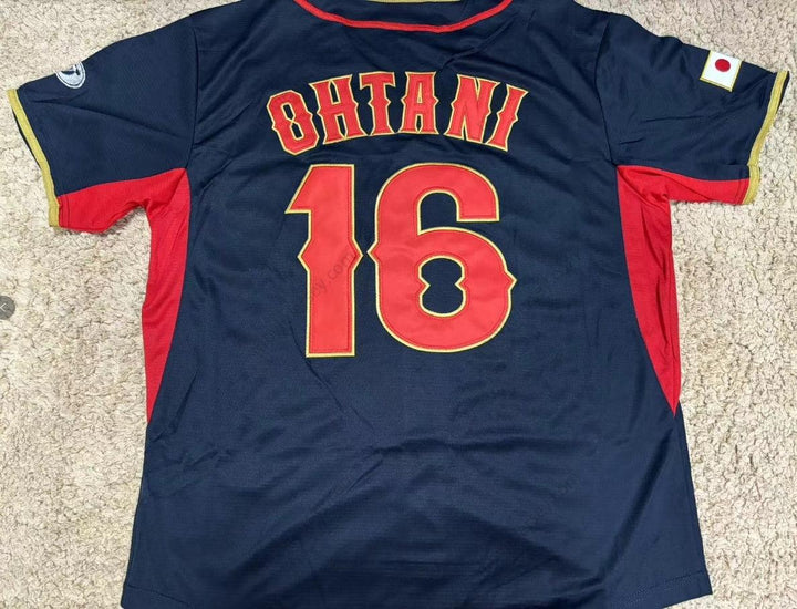 New Shohei Ohtani #16 Japan Baseball 2023 Baseball Classic Jersey Top Stitched
