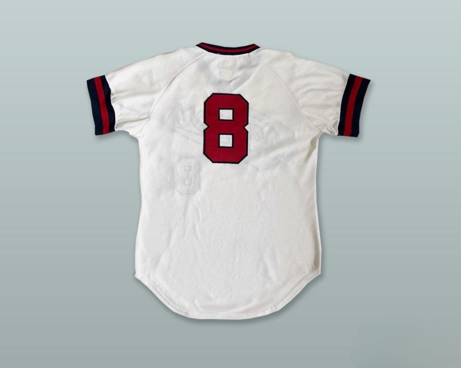 Custom Any Name Number EDMONTON TRAPPERS 8 WHITE BASEBALL JERSEY Top Stitched S-6XL