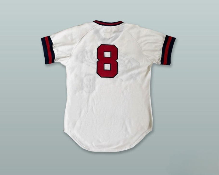 Custom Any Name Number EDMONTON TRAPPERS 8 WHITE BASEBALL JERSEY Top Stitched S-6XL