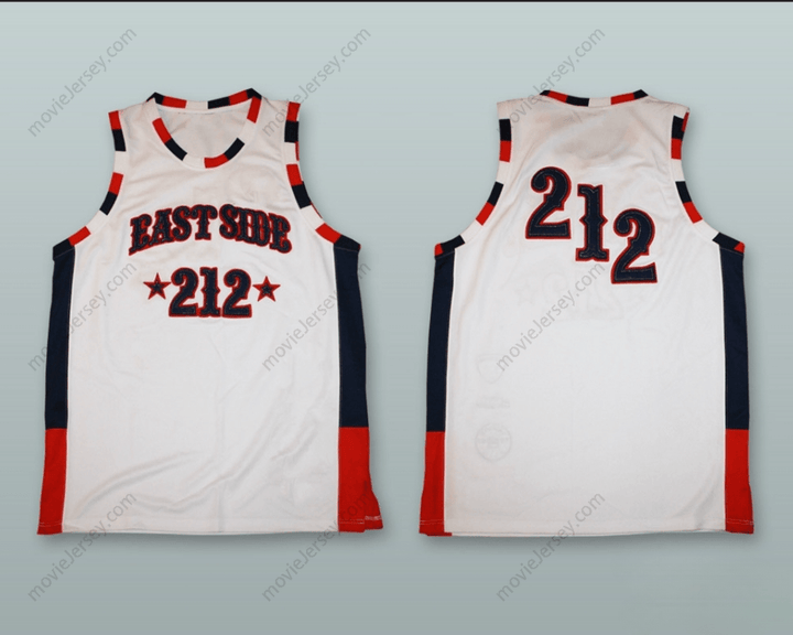 CUSTOM ANY Name Number EASTSIDE 212 WHITE BASKETBALL JERSEY STITCH SEWN Top Stitched S-6XL