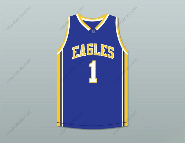 CUSTOM ANY Name Number KLAY THOMPSON 1 SANTA MARGARITA CATHOLIC HIGH SCHOOL  BLUE BASKETBALL JERSEY 2 Top Stitched S-6XL