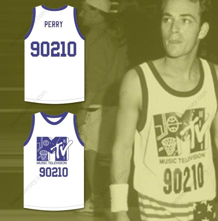 CUSTOM ANY Name Number LUKE PERRY 90210 BASKETBALL JERSEY FIRST ANNUAL ROCK N' JOCK B-BALL JAM 1991 Top Stitched S-6XL