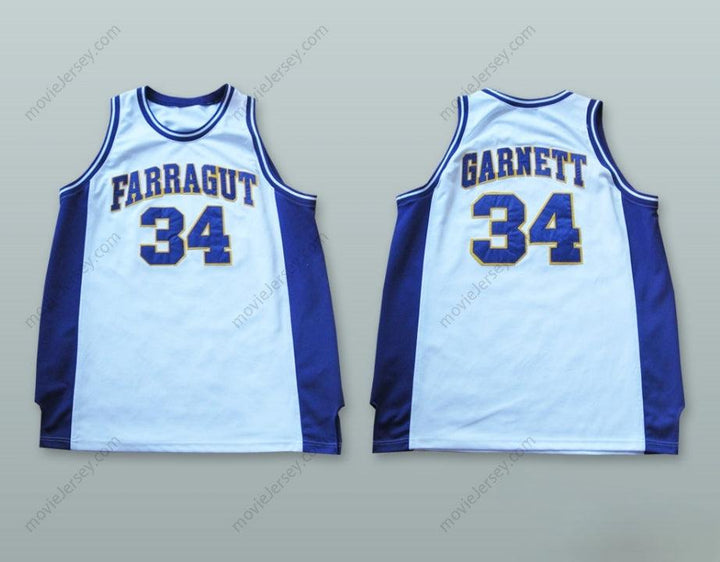 CUSTOM ANY Name Number KEVIN GARNETT 34 FARRAGUT CAREER ACADEMY BASKETBALL JERSEY Top Stitched S-6XL