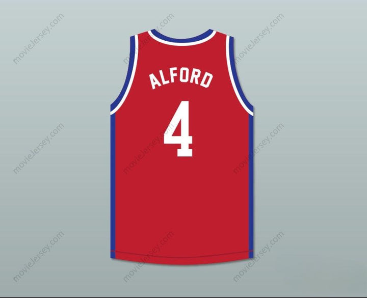 CUSTOM ANY Name Number STEVE ALFORD 4 LARRY'S GAME RED BASKETBALL JERSEY 1988 CHARITY EVENT Top Stitched S-6XL