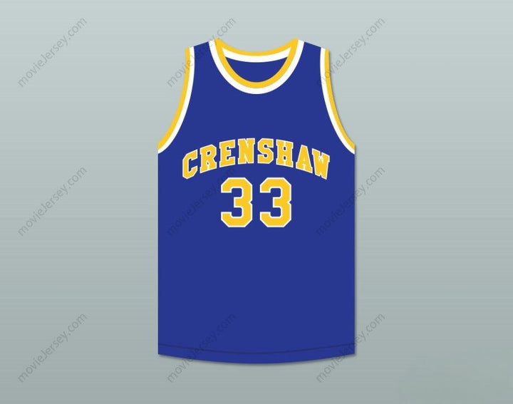 CUSTOM ANY Name Number NIPSEY HUSSLE 33 CRENSHAW HIGH SCHOOL BLUE BASKETBALL JERSEY Top Stitched S-6XL