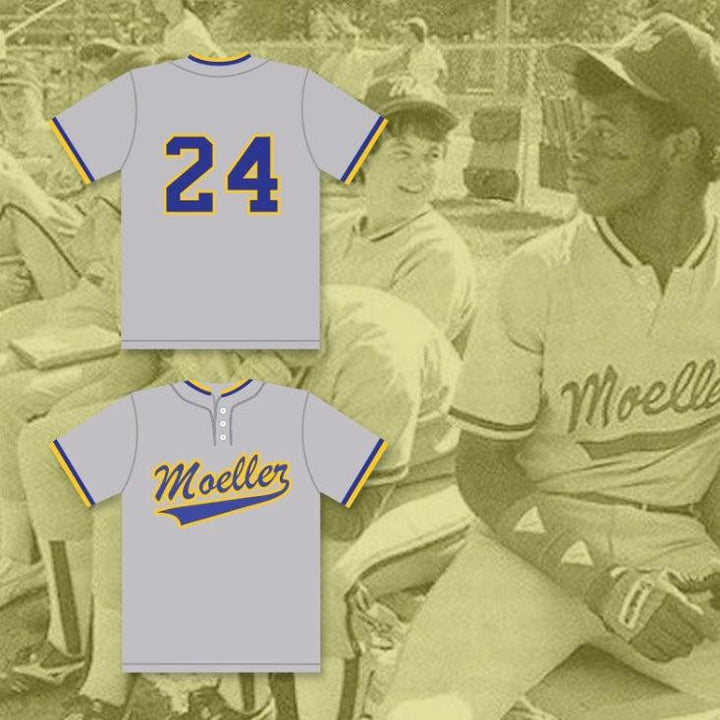 Custom Any Name Number KEN GRIFFEY JR 24 ARCHBISHOP   HIGH SCHOOL CRUSADERS GRAY BASEBALL JERSEY 1 Top Stitched S-6XL