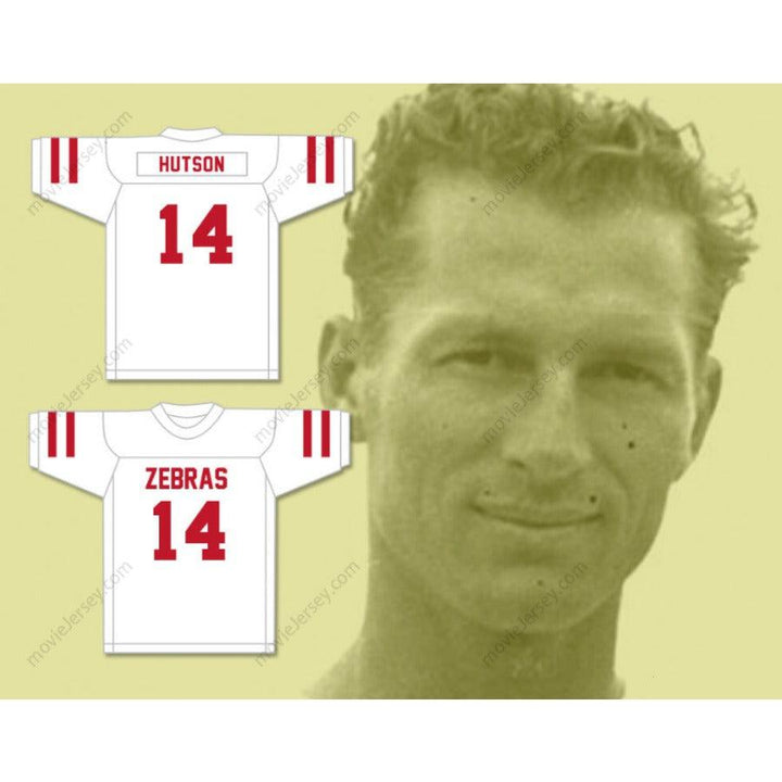 CUSTOM ANY Name Number DON HUTSON 14 PINE BLUFF ZEBRAS RED FOOTBALL JERSEY Top Stitched S-6XL