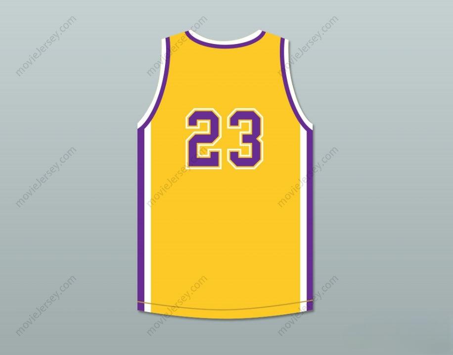 CUSTOM ANY Name Number JOEL EMBIID 23  ACADEMY  JUNIOR VARSITY YELLOW BASKETBALL JERSEY Top Stitched S-6XL