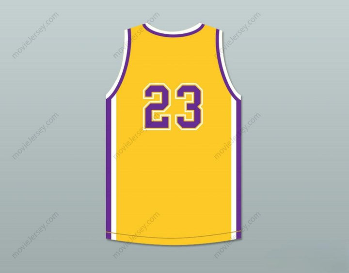 CUSTOM ANY Name Number JOEL EMBIID 23  ACADEMY  JUNIOR VARSITY YELLOW BASKETBALL JERSEY Top Stitched S-6XL