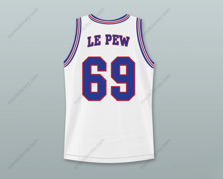 CUSTOM ANY Name Number SPACE JAM TUNE SQUAD PEPE LE PEW 69 BASKETBALL JERSEY STITCH SEWN Top Stitched S-6XL