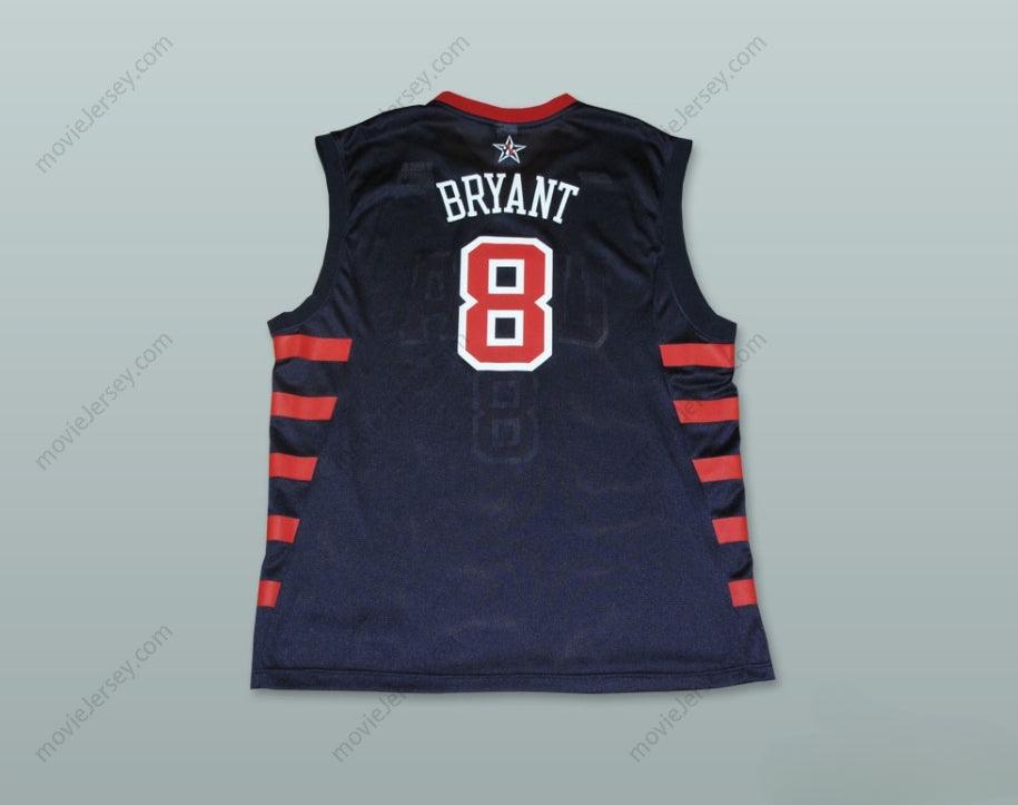 CUSTOM ANY Name Number  BRYANT 8 TEAM USA DARK BLUE BASKETBALL JERSEY Top Stitched S-6XL