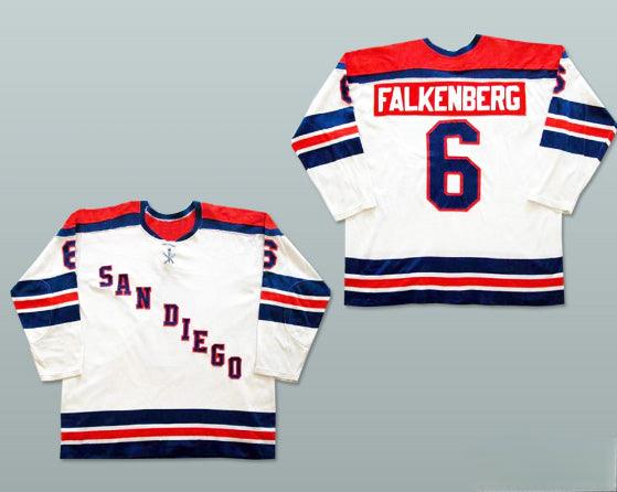 Custom Any Name Number Bob Falkenberg San Diego Mariners Hockey JerseyTop Stitched S-6XL