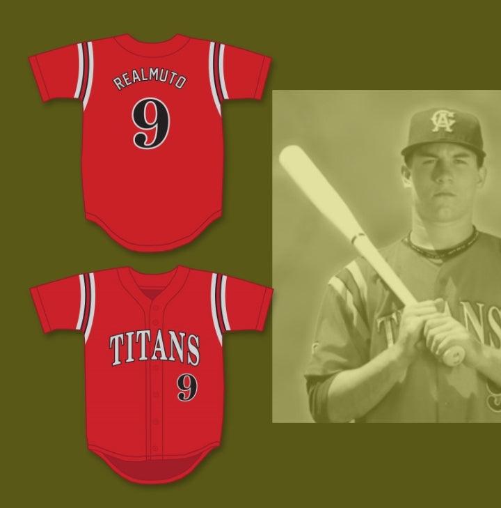 Custom Any Name Number JT REALMUTO 9 CARL ALBERT HIGH SCHOOL  RED BASEBALL JERSEY 2 Top Stitched S-6XL