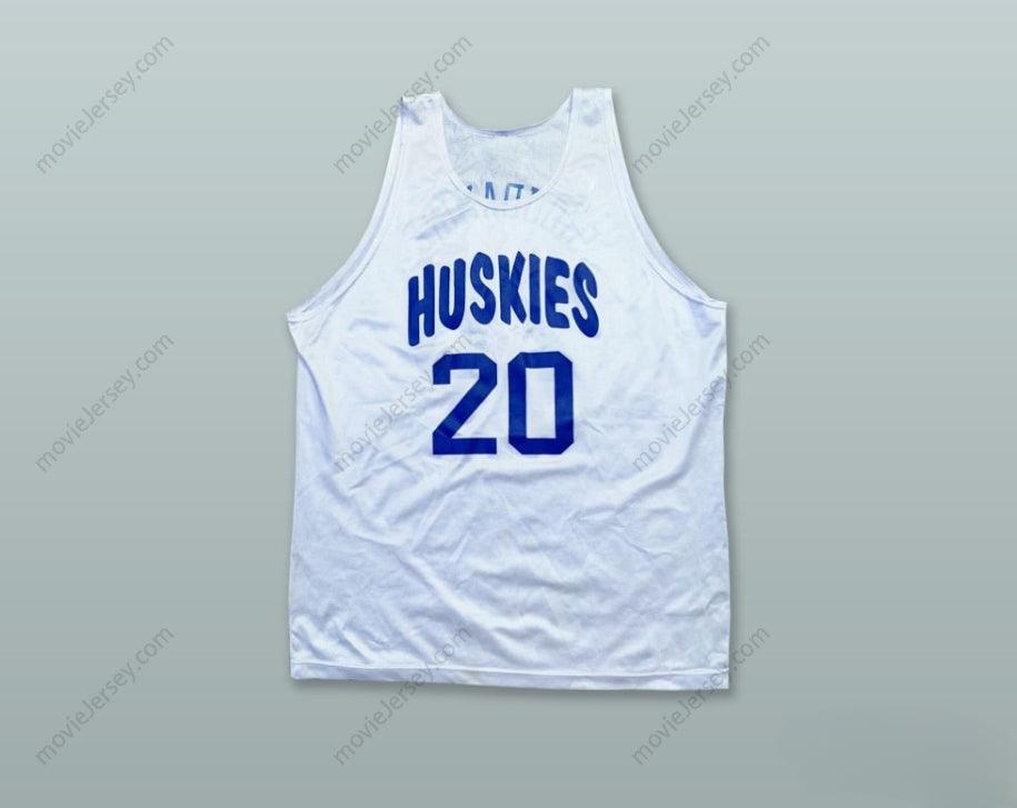 CUSTOM ANY Name Number AMAR'E STOUDEMIRE 20 HUSKIES WHITE BASKETBALL JERSEY Top Stitched S-6XL