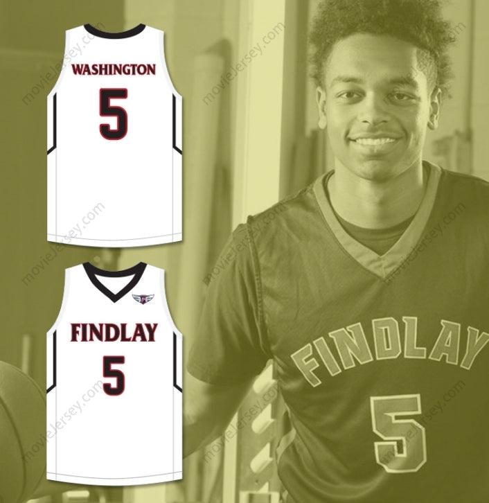 CUSTOM ANY Name Number P. J. WASHINGTON 5  PREP WHITE BASKETBALL JERSEY 2 Top Stitched S-6XL