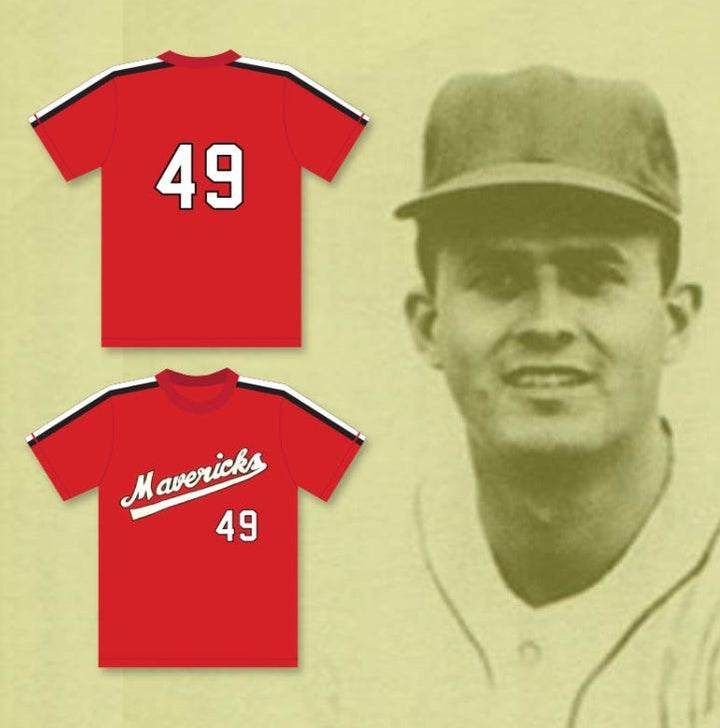 Custom Any Name Number DICK RUSTECK 49   BASEBALL JERSEY THE BATTERED BASTARDS OF BASEBALL Top Stitched S-6XL