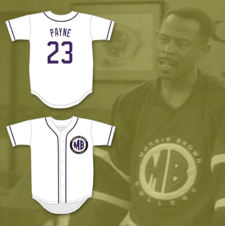 Custom Any Name Number MARTIN PAYNE 23 MORRIS BROWN COLLEGE WHITE BASEBALL JERSEY Top Stitched S-6XL