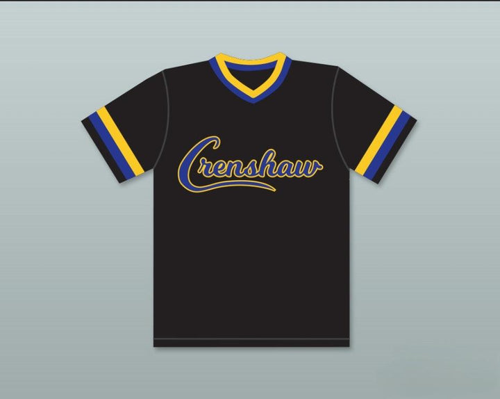 Custom Any Name Number NIPSEY HUSSLE 33 CRENSHAW HIGH SCHOOL BLACK BASEBALL JERSEY Top Stitched S-6XL