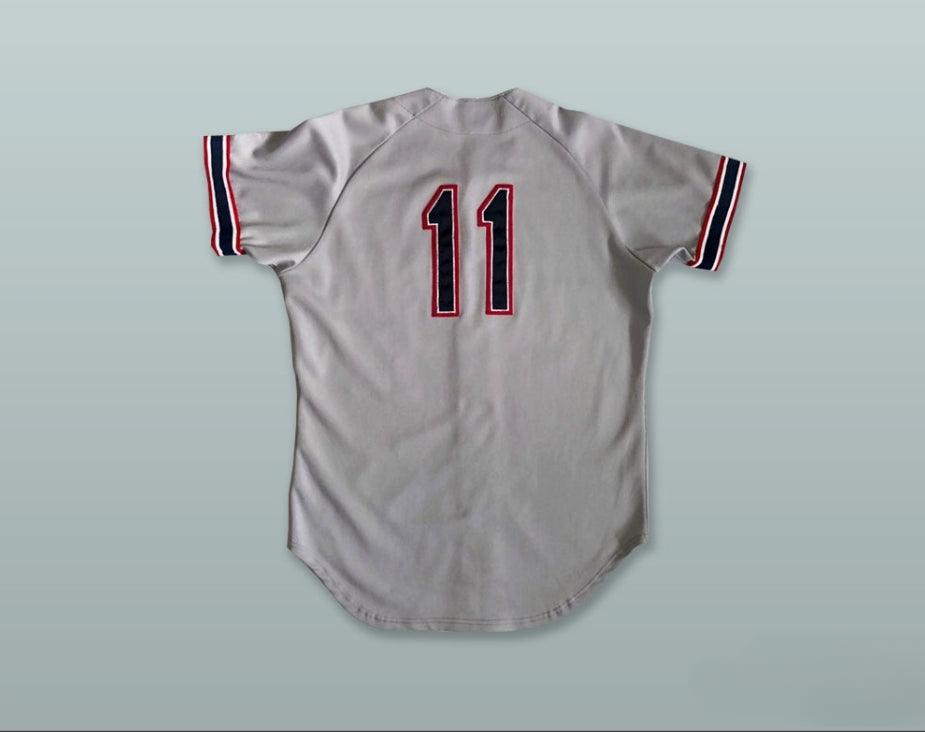 Custom Any Name Number CAPTAINS 11 GRAY BASEBALL JERSEY Top Stitched S-6XL