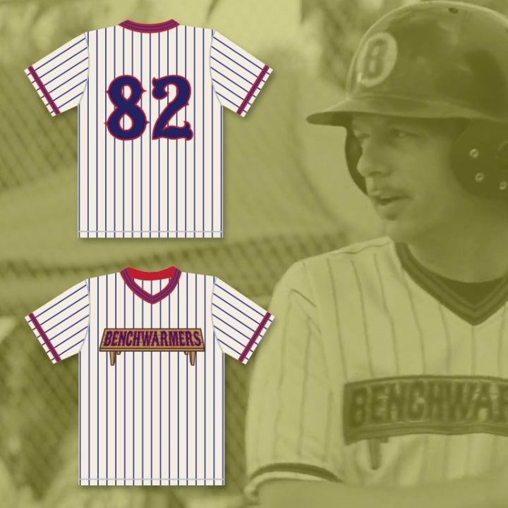 Custom Any Name Number DAVID SPADE RICHIE GOODMAN 82 BENCHWARMERS PINSTRIPED BASEBALL JERSEY Top Stitched S-6XL