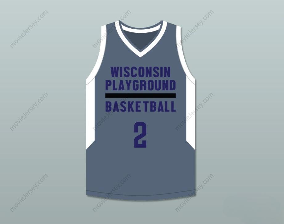 CUSTOM ANY Name Number PLAYER 2  PLAYGROUND BASKETBALL DARK GRAY BASKETBALL JERSEY Top Stitched S-6XL