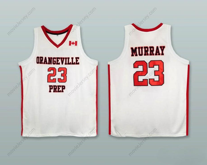 CUSTOM ANY Name Number JAMAL MURRAY 23 ORANGEVILLE PREP WHITE BASKETBALL JERSEY Top Stitched S-6XL