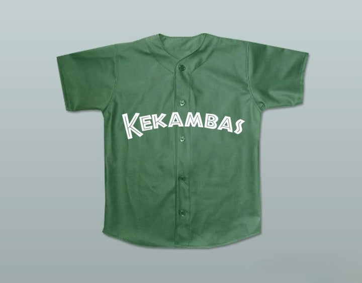 Custom Any Name Number JAMAL 10 KEKAMBAS BASEBALL JERSEY HARDBALL DARK GREEN Top Stitched S-6XL