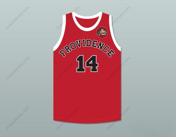 CUSTOM ANY Name Number GEORGE NOSTRAND 14 PROVIDENCE STEAMROLLERS RED BASKETBALL JERSEY WITH PATCH Top Stitched S-6XL