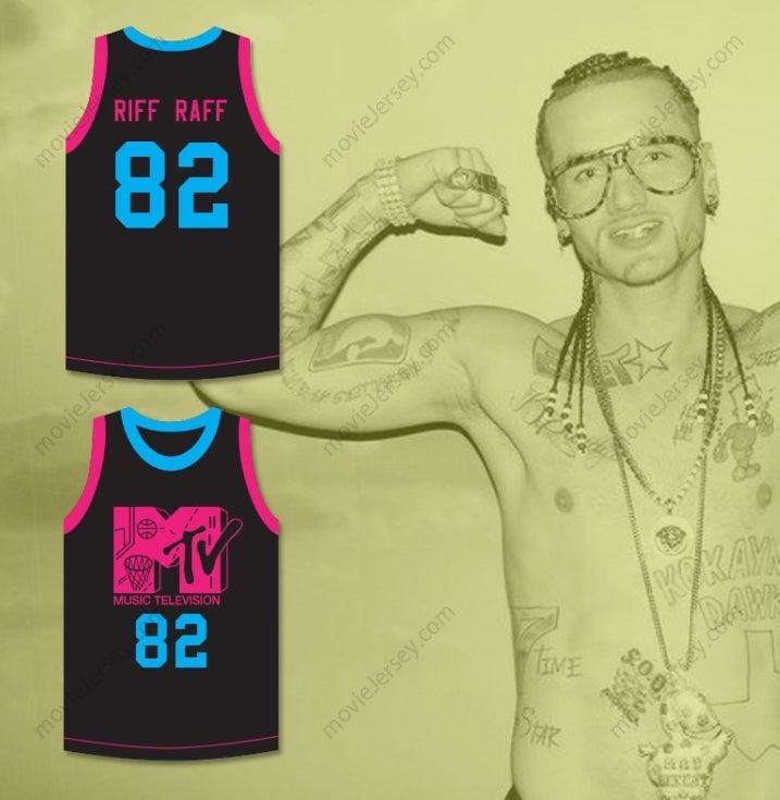 CUSTOM ANY Name Number NEON ICON RIFF RAFF 82 ROCK N' JOCK BASKETBALL JERSEY Top Stitched S-6XL