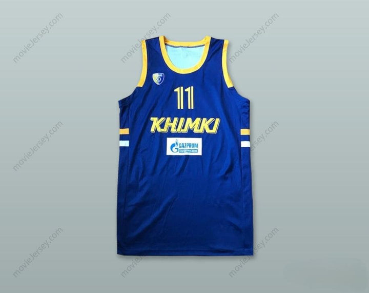 CUSTOM ANY Name Number ANDREW HARRISON 11 BC KHIMKI MOSCOW RUSSIA BLUE BASKETBALL JERSEY Top Stitched S-6XL