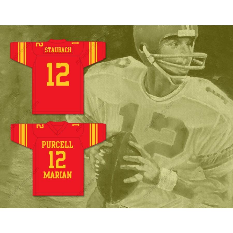 CUSTOM ANY Name Number ROGER STAUBACH 12 PURCELL MARIAN HIGH SCHOOL CAVALIERS FOOTBALL JERSEY Top Stitched S-6XL