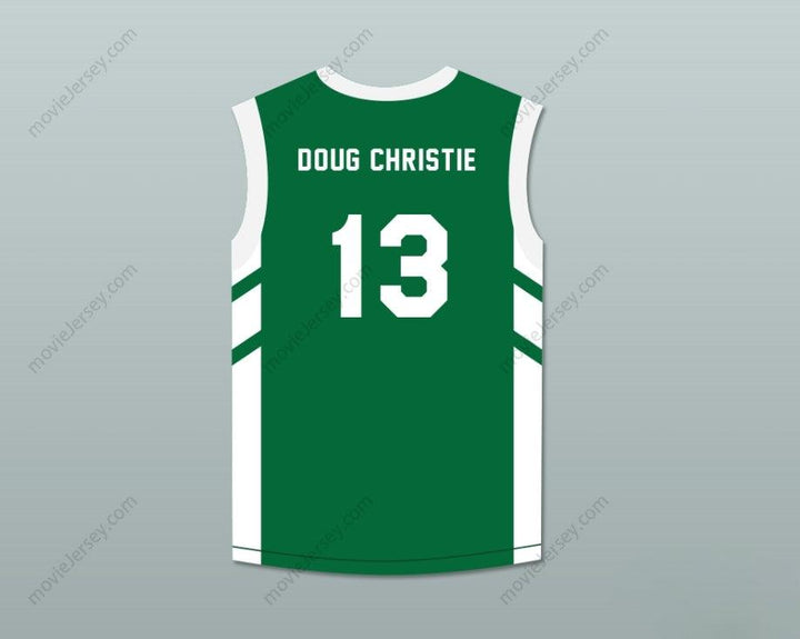 CUSTOM ANY Name Number DOUG CHRISTIE 13 GREEN BASKETBALL JERSEY DENNIS RODMAN'S BIG BANG IN PYONGYANG Top Stitched S-6XL