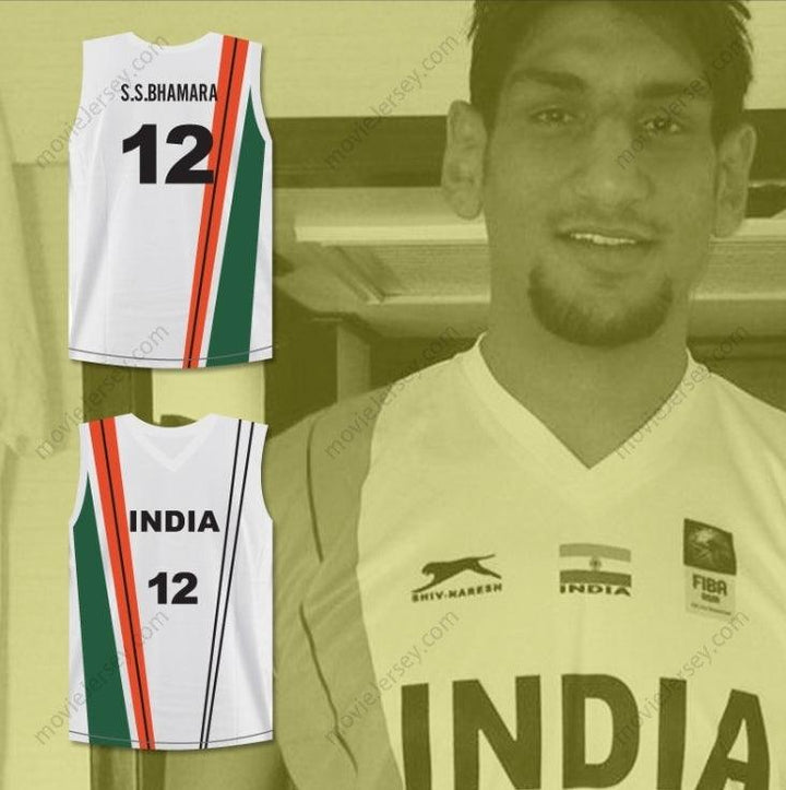 CUSTOM ANY Name Number SATNAM SINGH BHAMARA INDIA BASKETBALL JERSEY ANY PLAYER OR NUMBER STITCH SEWN Top Stitched S-6XL